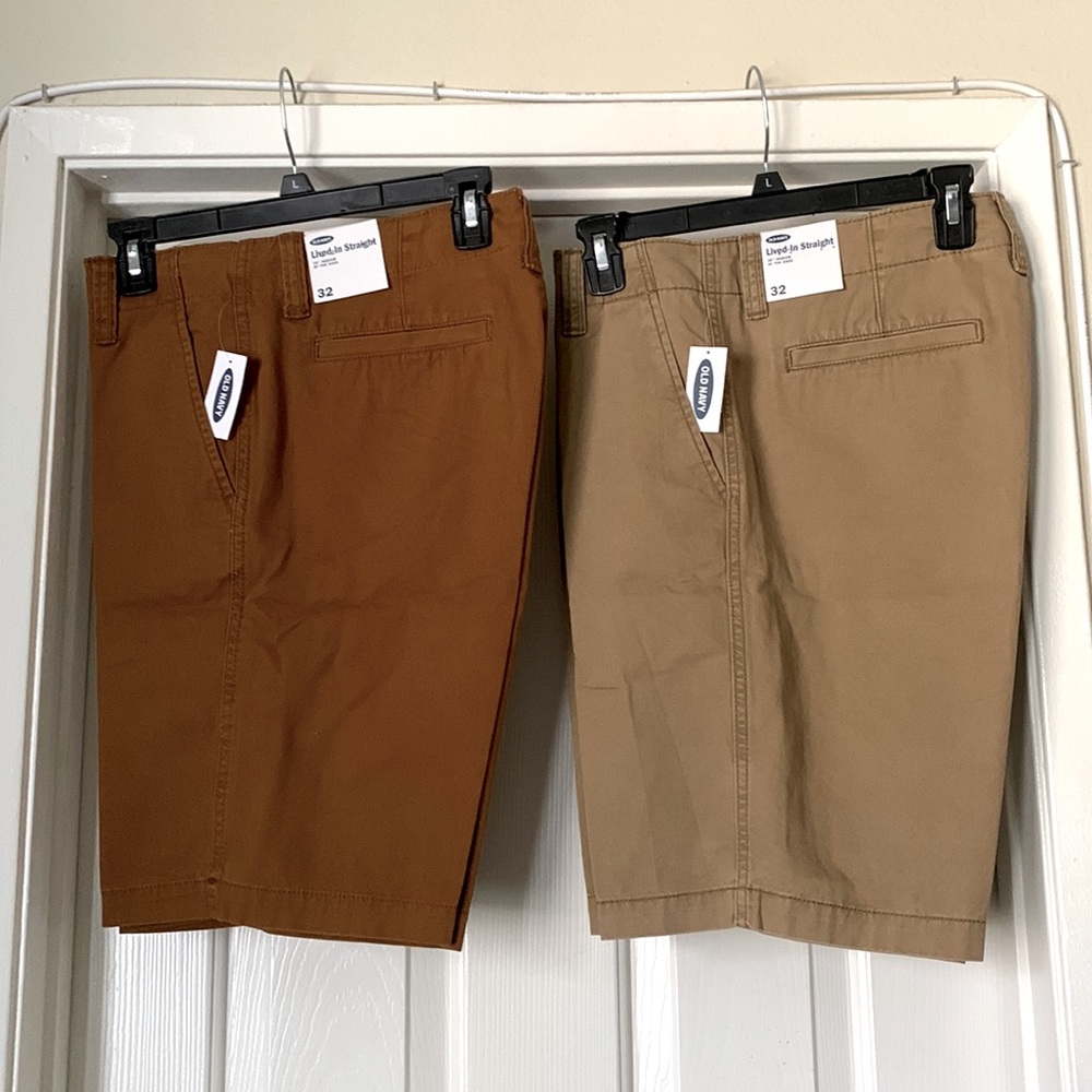 Old Navy Lived-in Straight Shorts For Men’s Size 32 NWT 😎✌️